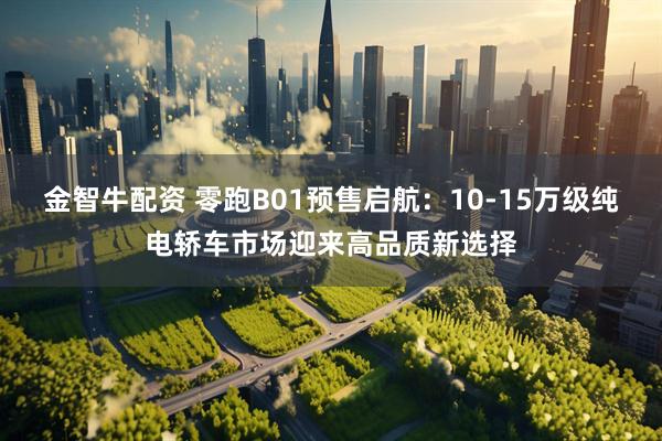 金智牛配资 零跑B01预售启航:10-15万级纯电轿车市场迎来高品质新选择